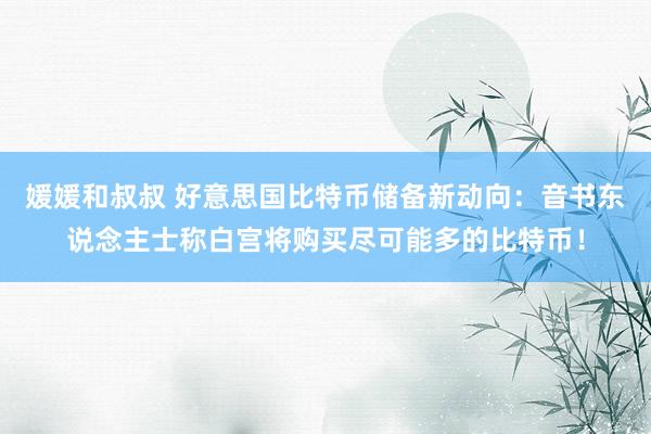 媛媛和叔叔 好意思国比特币储备新动向：音书东说念主士称白宫将购买尽可能多的比特币！