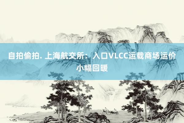 自拍偷拍. 上海航交所：入口VLCC运载商场运价小幅回暖